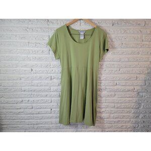 Paragon Womens Dress XL Mini Short Sleeve Green Cotton Short Sleeve GRE42E